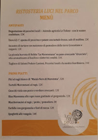 Menu du Luci nel Parco - RistOsteria à E.n.a.o.l.i.