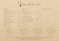 Menu du Osteria della luna piena à Verbania