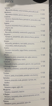 Menu du Officina à San Marco in Lamis