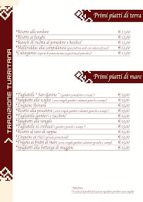 Carte du Ristorante Pizzeria San Gavino à Porto Torres