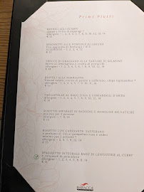 Menu du Baracca Storica Hostaria à Trebaseleghe