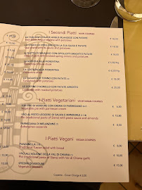 Carte du Antica Trattoria L'Aquila à Siena