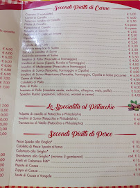 Restaurant italien Achille à Catania (le menu)
