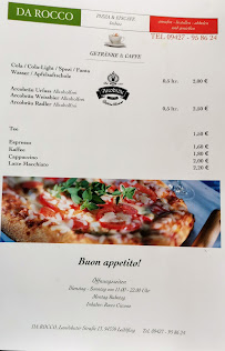 Pizza Imbiss Da Rocco à Leiblfing carte