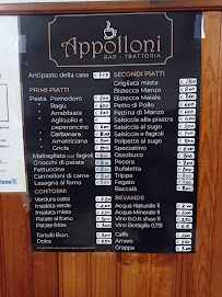 Menu du Appolloni à Frosinone