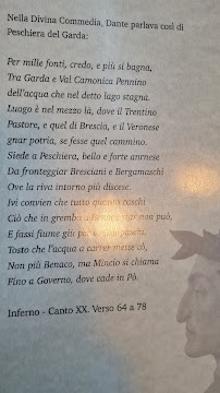 Menu du La Barcaccia di Simbula Francesco e Romeo Snc à Peschiera del Garda