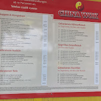 Menu / carte de China Wok Niesky à Niesky