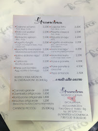 Menu du L’Arancina à Fara Gera d'Adda