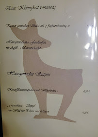 Altes Forsthaus à Waldsieversdorf menu