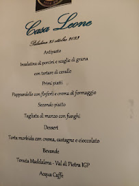 Menu du Casa Leone trattoria à Paladina