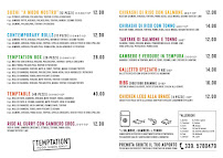 Menu du TEMPTATION - Food Vibes Only à Cepagatti