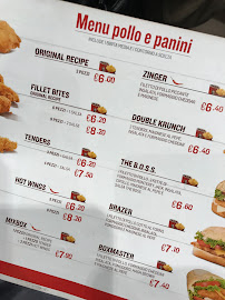 KFC à Milan menu