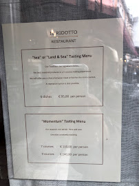 Restaurant italien Il Ridotto Restaurant à Venice (la carte)