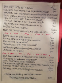 Trattoria La Rognosa à Sestriere menu