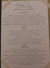 Menu du Osteria del Vicolo Nuovo à Imola