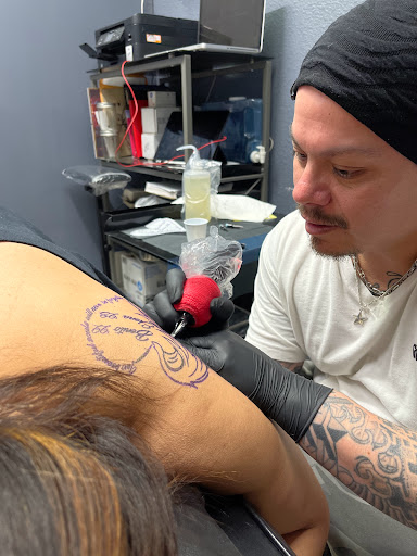 Explore mask tattoo ideas, creative tattoo ideas in Odessa, available at Little Dragon Tattoos Studio