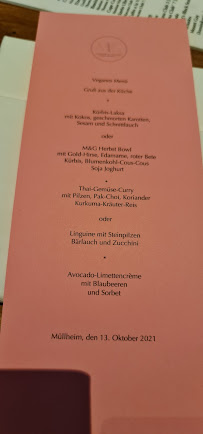 Restaurant Bar Lounge Messer & Gradel à Müllheim menu