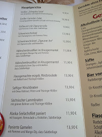 Menu / carte de Berggaststätte „Schwartenbergbaude“ à Neuhausen