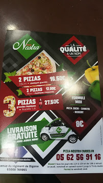 Restauration rapide La Nostra Pizzeria & Snacking à Tarbes (la carte)
