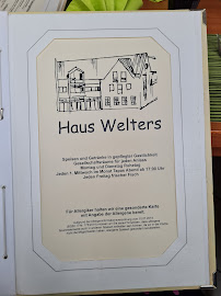 Menu / carte de Haus Welters à Jüchen