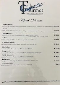 Carte du TAKE GOURMET à Cervia