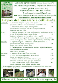 Restaurant végétalien Ristorante Agriturismo Forest Garden à Villanova di San Daniele (le menu)