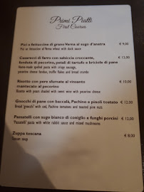 Osteria dell'Oca Satolla à Laterina Pergine Valdarno menu