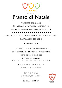 Menu / carte de Trattoria Da Rinnna à Albinea