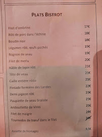 Bistro Au Bistrot à Bordeaux (le menu)