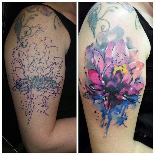 Explore lilo and stitch tattoo ideas, creative tattoo ideas in Lake Jackson, available at Seven Souls Tattoo Studio