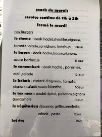 Menu du Snack Du Marais à Saint-Fort-sur-Gironde