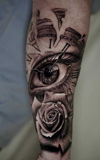 Explore firefighter sleeve tattoo ideas, creative tattoo ideas in Las Vegas, available at Club Tattoo The Venetian Grand Canal Shoppes