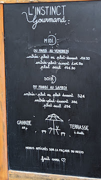Menu / carte de L'instinct gourmand à Nantes