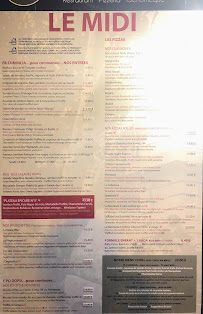 Restaurant A Funtana à Calvi (le menu)