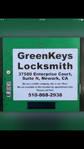 Locksmith «GreenKeys Locksmith», reviews and photos, 37580 Enterprise Ct n, Newark, CA 94560, USA