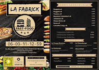 Menu / carte de La Fabrick à Le Chambon-Feugerolles