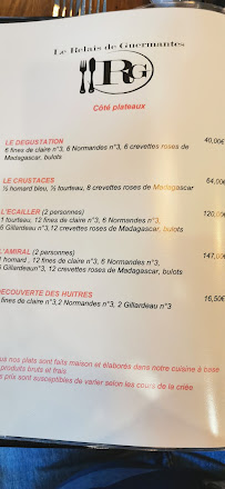 Restaurant Le Relais de Guermantes à Guermantes menu