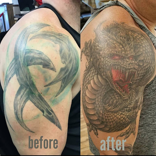 Explore flash halloween tattoo ideas, creative tattoo ideas in Whitehall, available at Legion Tattoo Gallery