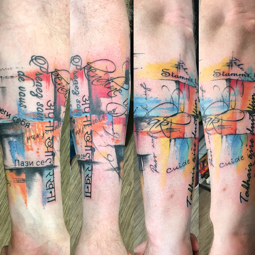 Explore male calf tattoo ideas, creative tattoo ideas in Portland, available at Obsidian Tattoo