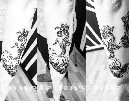 Explore lion chest tattoo ideas, creative tattoo ideas in Casper, available at Luna & Lotus Amethyst Ink Angie Kay