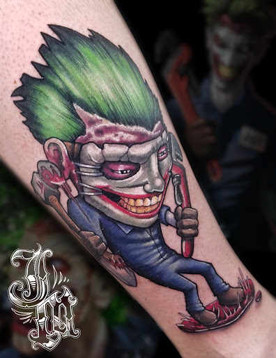 Explore dog tag tattoo ideas, creative tattoo ideas in Lombard, available at New Hope Tattoo