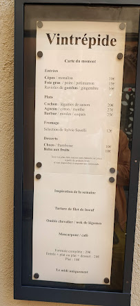 Restaurant français Vintrépide à Aix-en-Provence - menu / carte
