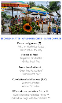 Carte du Restaurant Al Bosco à Grado