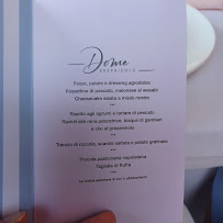 Menu du Dome Experience à Santa Maria Capua Vetere