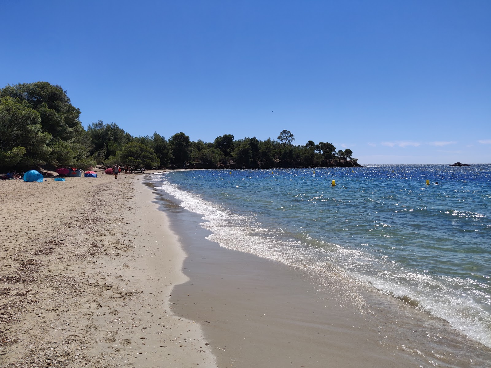 Pellegrin Plajı'in fotoğrafı turkuaz saf su yüzey ile