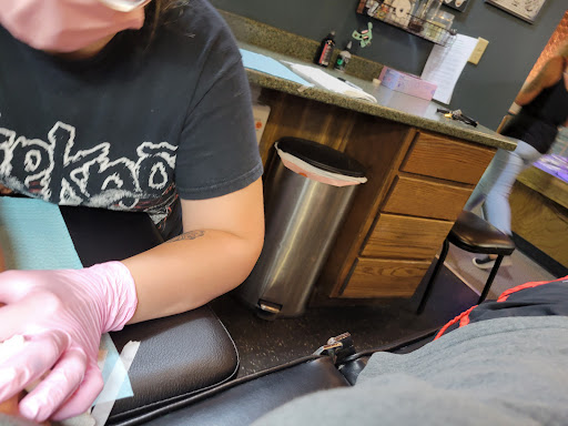 Explore knee ditch tattoo ideas, creative tattoo ideas in Massillon, available at Art Bomb Tattoos