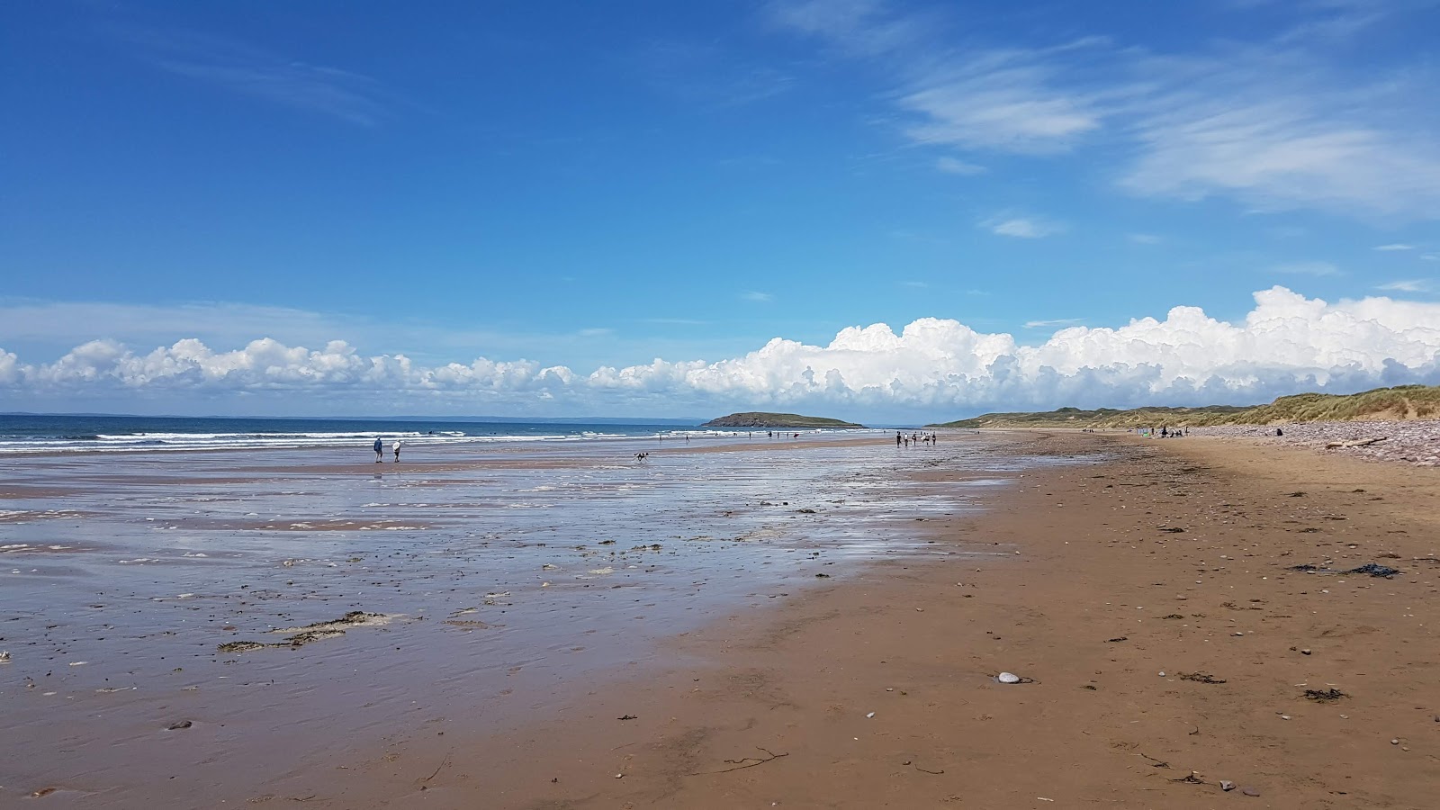 Foto di Spiaggia di Rhossili bay e l'insediamento