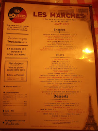 Restaurant français Les Marches à Paris (la carte)