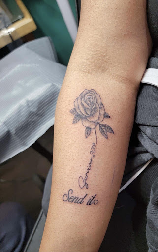 Explore female harry potter tattoo ideas, creative tattoo ideas in San Diego, available at Sideshow Tattoo and Piercing