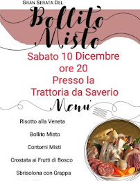 Carte du Bar Trattoria Da Saverio à Sant'Urbano